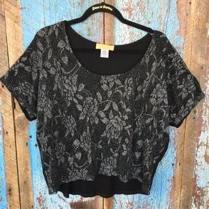 Soul Cake Black Sheer Crop Top